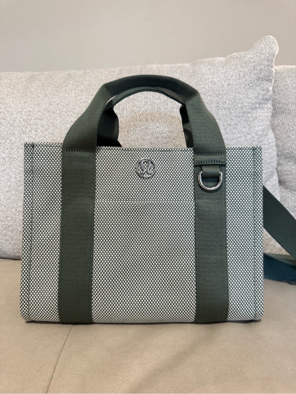 Lululemon Two-Tone Canvas Tote Bag *Mini 4.5L Grey Eucalyptus